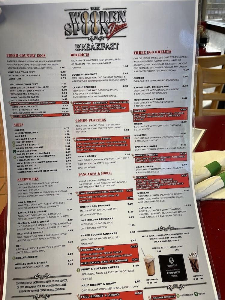 The Wooden Spoon Diner Menu image 3